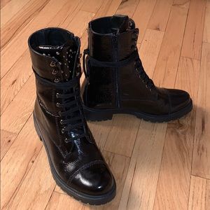 Barney’s Patent Leather Ankle Boots